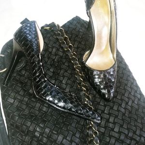 Charlotte Russe woven High Heels size 9 with a free woven bag
